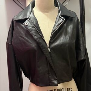 Forever 21 Black Leather Women's Jacket
